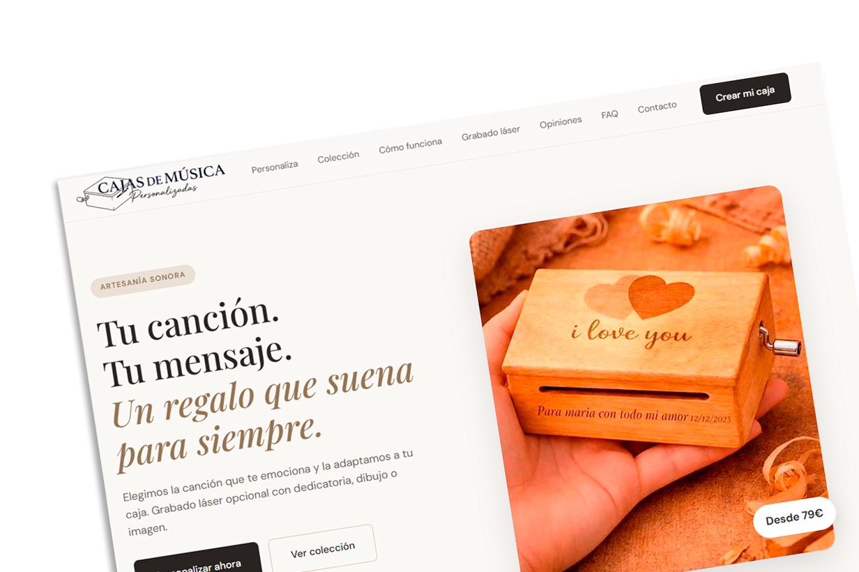 Cajas de Musica Personalizadas